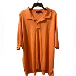 Polo Ralph‎ Lauren Polo Shirt 4XB Orange Pullover Short Sleeve Pima Soft Touch